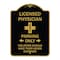 Signmission Licensed Physician Parking Only Violators Should Have Their Heads Examined, A-DES-BG-1824-23886 A-DES-BG-1824-23886 - alternate 1